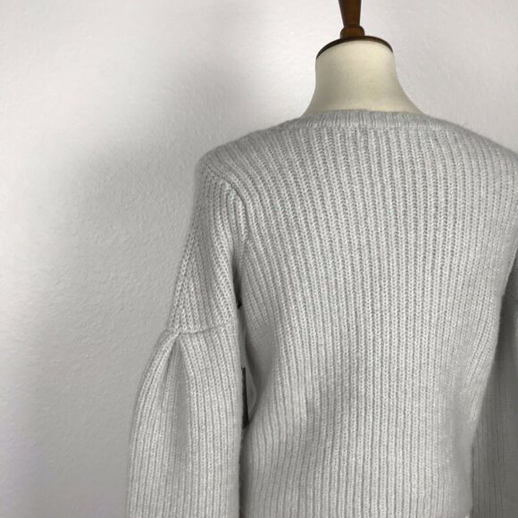 Lovers + Friends Pullover Maxine Crop Wide Sleeve Ribbed Sweater - Picture 12 of 12